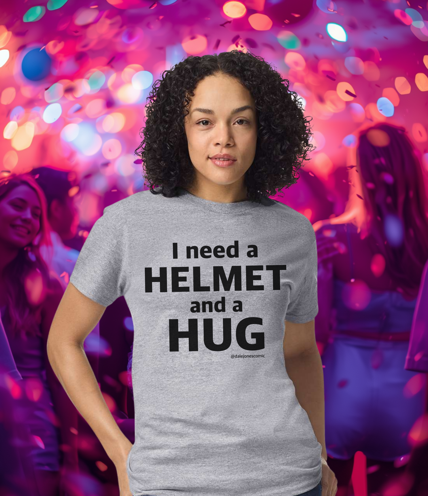 Helmet and a hug T-Shirt