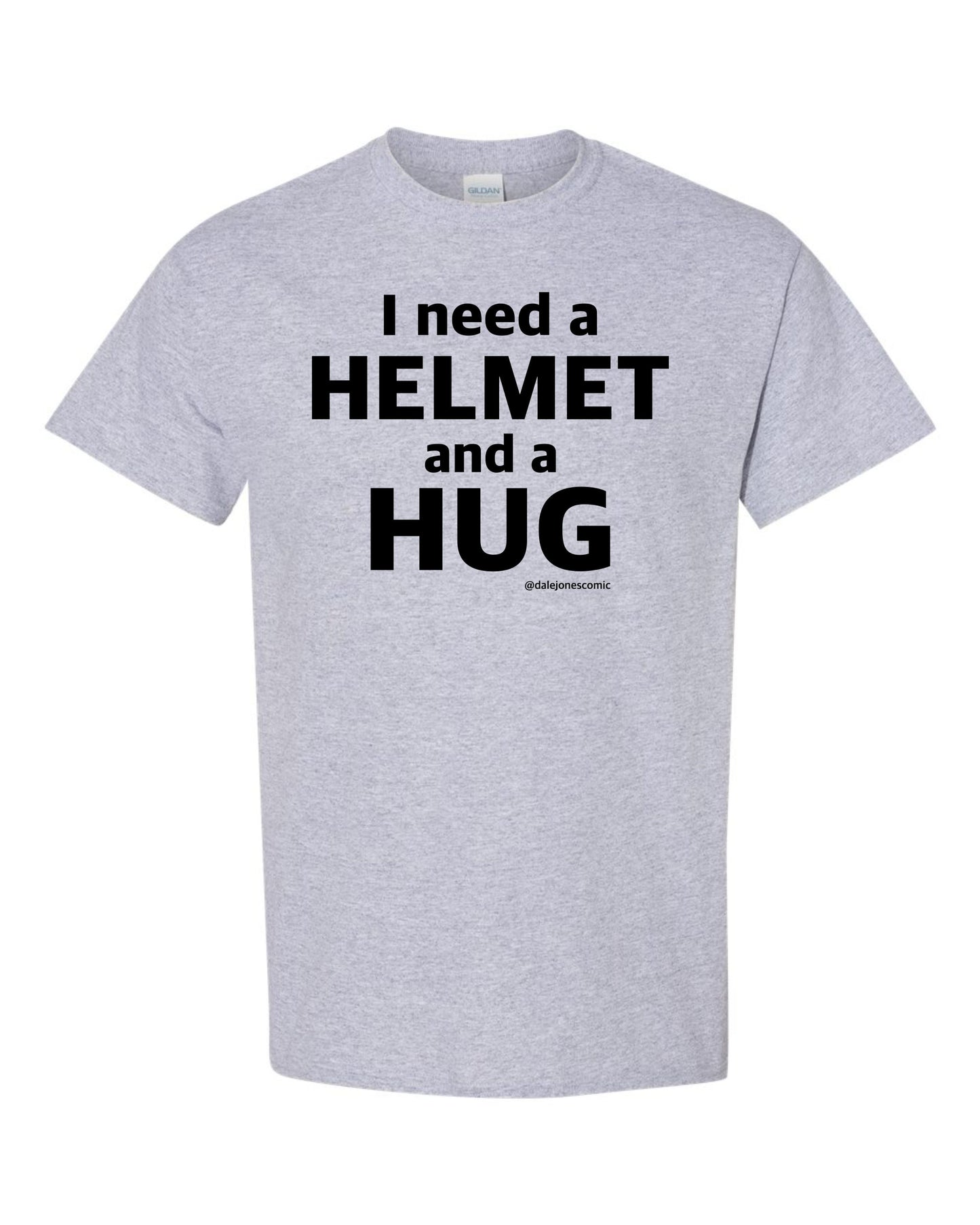 Helmet and a hug T-Shirt