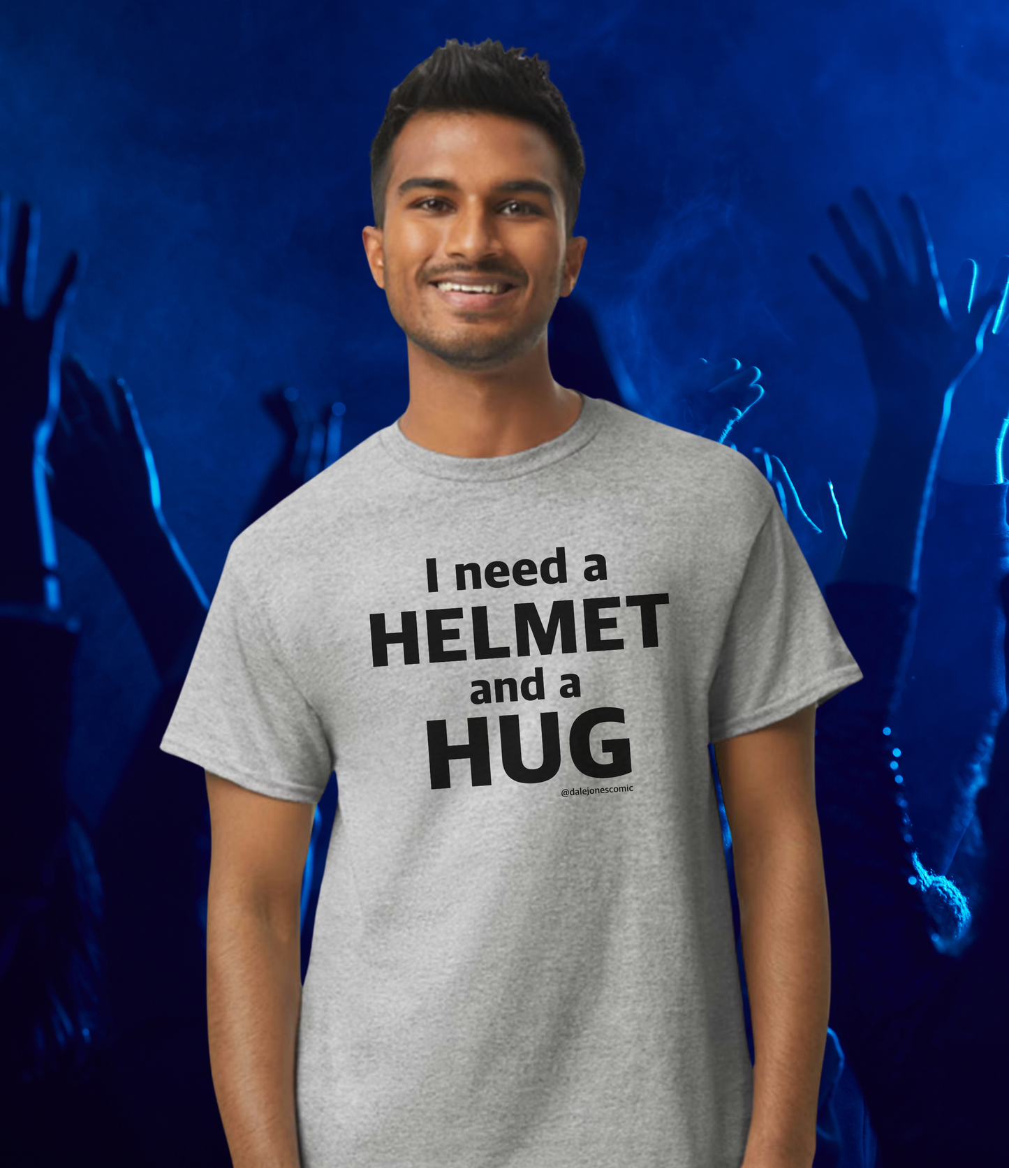 Helmet and a hug T-Shirt